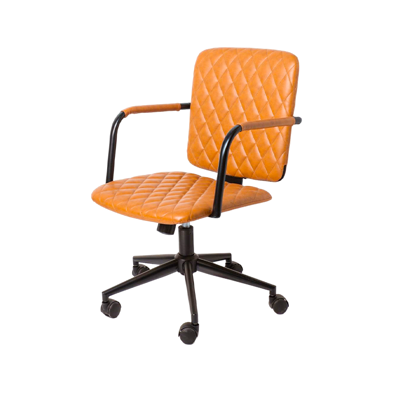 Silla Diamond elegante silla de oficina en casa con reposabrazos fijo pintado